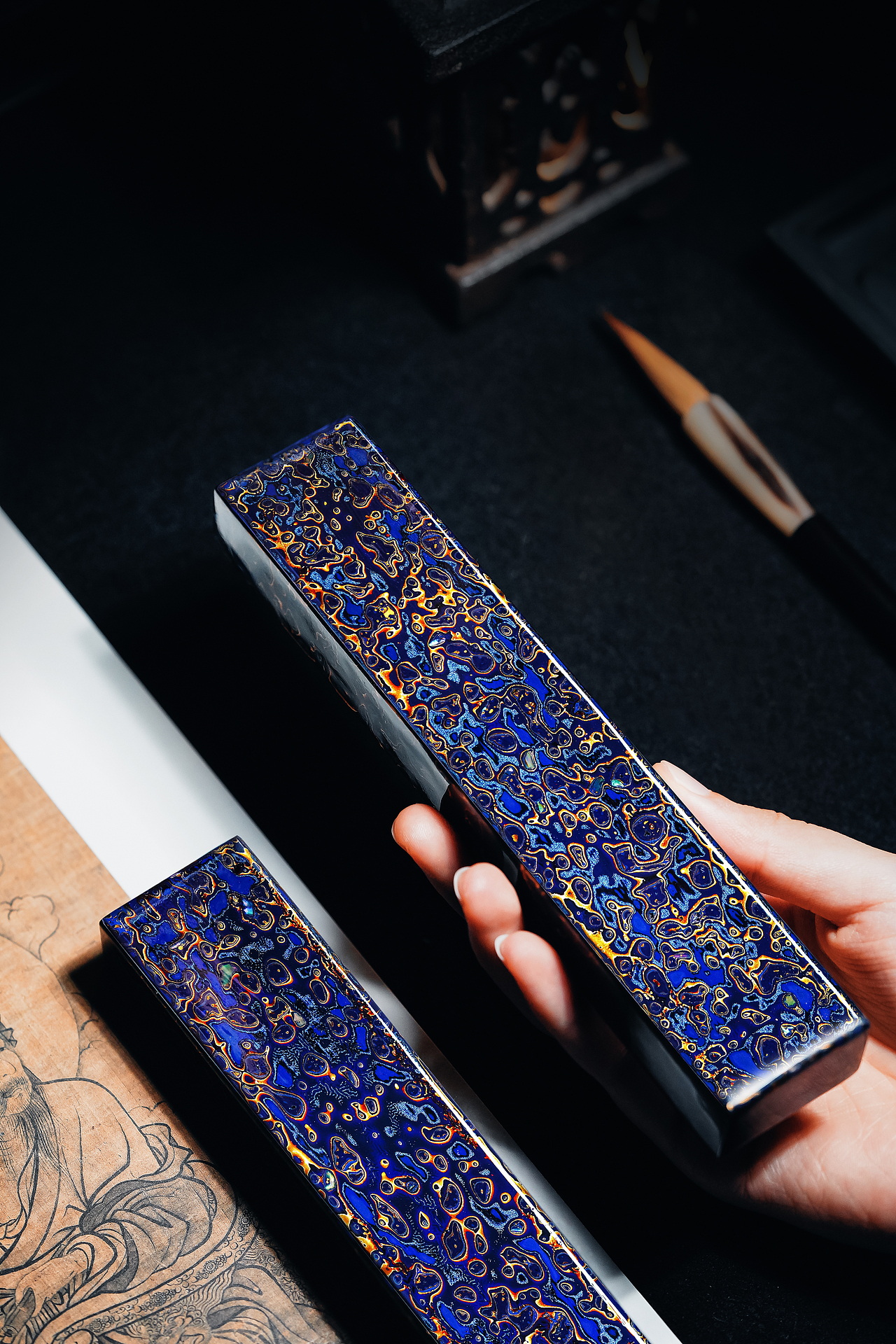 荣宝斋 如磨 手工大漆镇纸