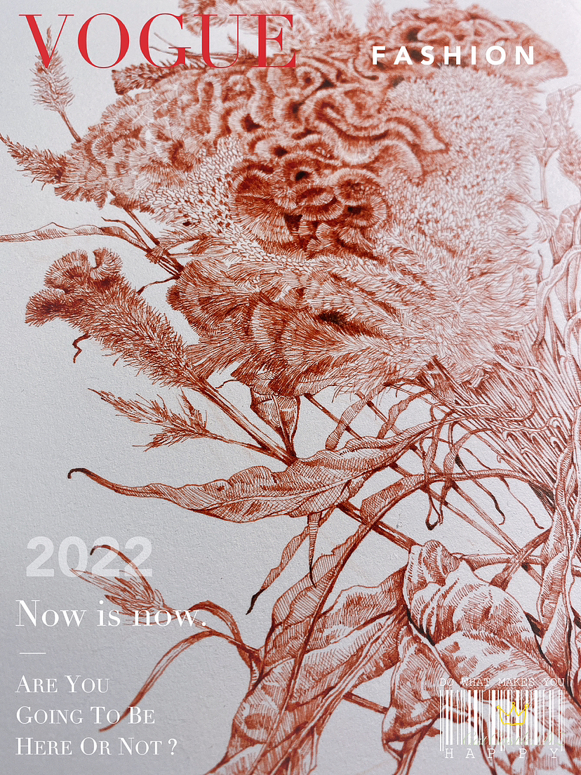 蘸水笔针管笔|鸡冠花