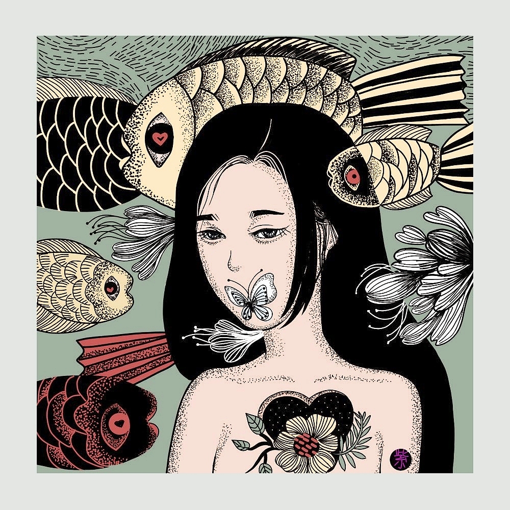 埋葬/试色版（图ZMjAwMzM3NzUy） - 艺术插画 - 站酷设计师紫忆小慢原创素材 - 站酷ZCOOL