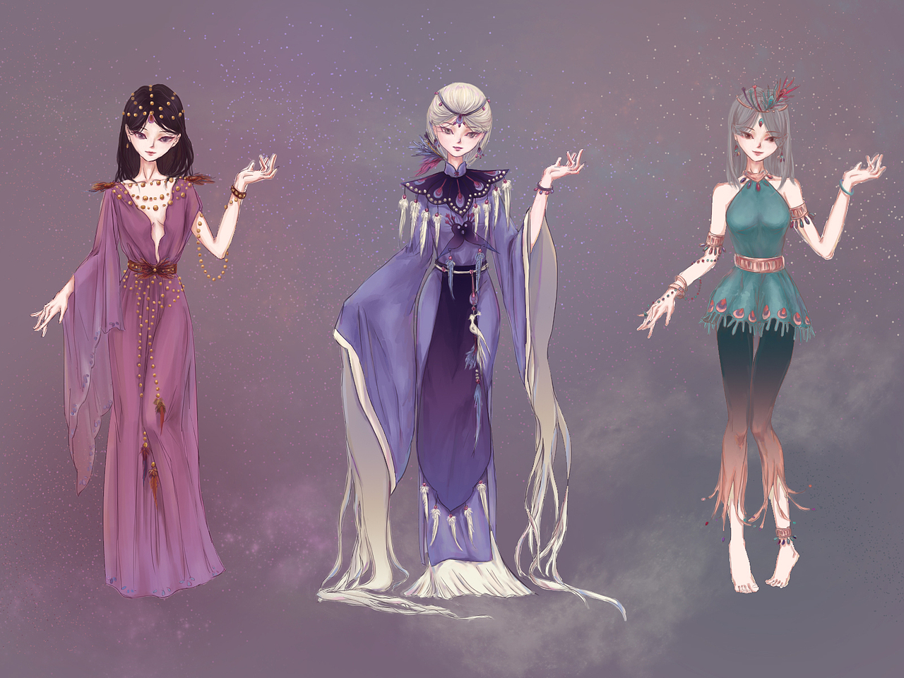 学校画的另一个人设作业（图ZMTU4OTU5NTA4） - 概念设定 - 站酷设计师狸撑撑原创素材 - 站酷ZCOOL