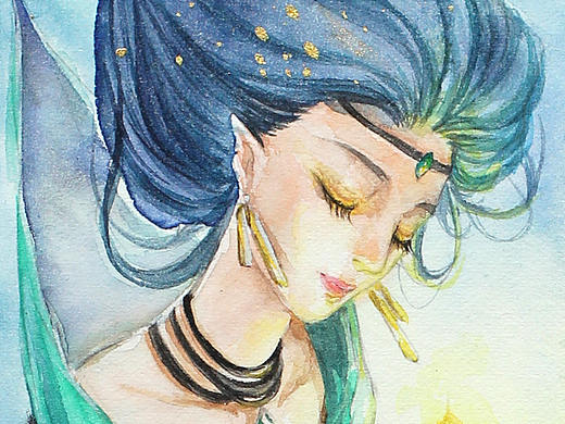 晨昏與夜后（個(gè)人主頁(yè)-ZMjkxNjQxODg=） - 藝術(shù)插畫 - 站酷設(shè)計(jì)師宛青是我原創(chuàng)素材 - 站酷ZCOOL