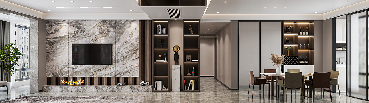 #室内设计#效果图#现代轻奢（图ZMjczMjE3NDg0） - 建筑/空间 - 站酷设计师AA效果图施工图制原创素材 - 站酷ZCOOL