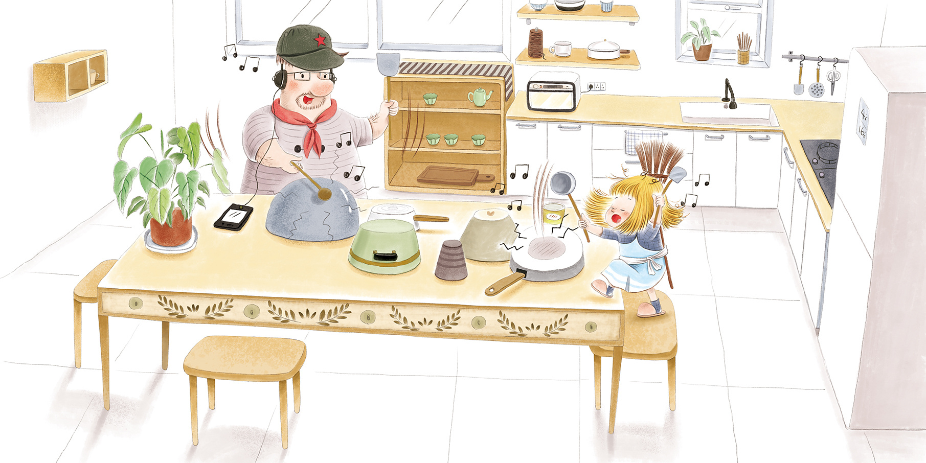 我和爸爸做家务