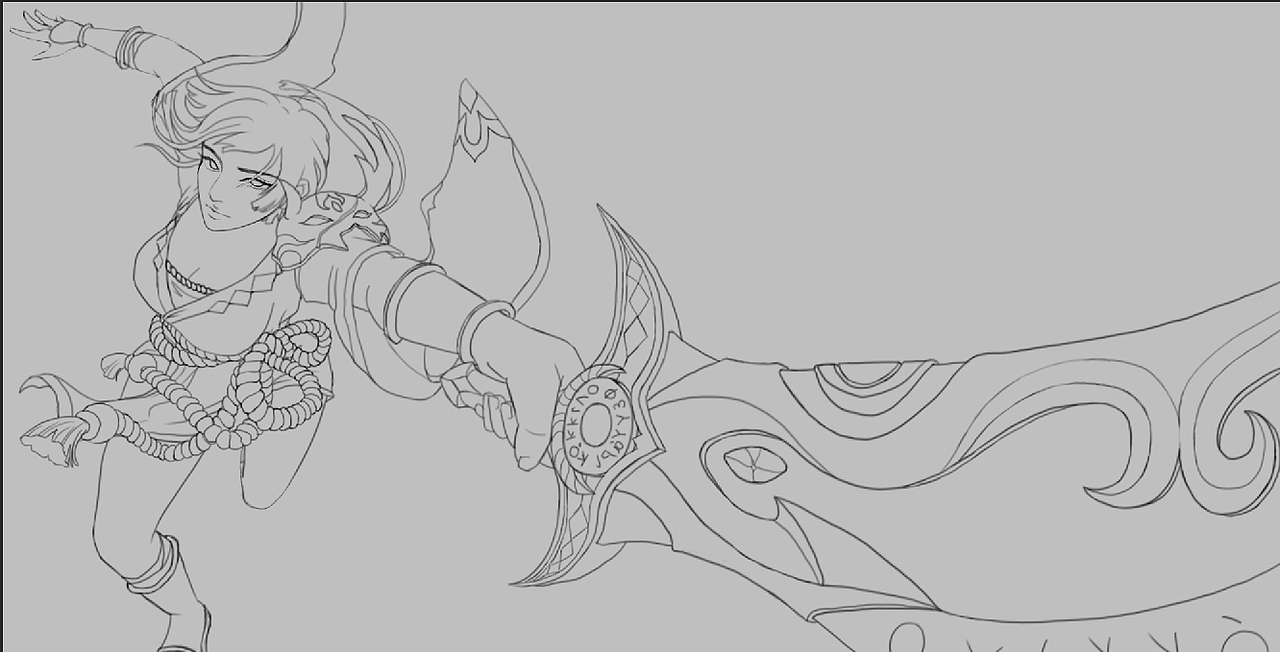 lol锐雯-腥红之月【断剑重铸之日,骑士归来之时】|插画|游戏原画|半瞳