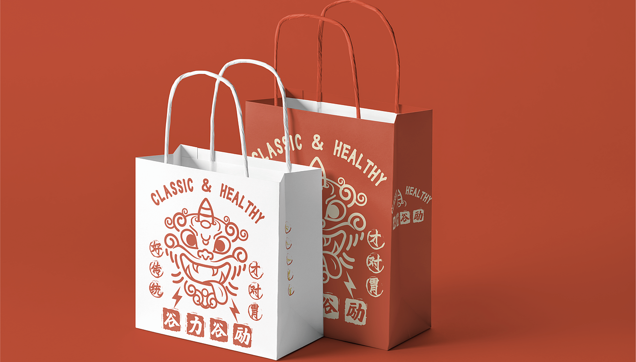 中国传统神话元素，卡通类LOGO-品牌设计