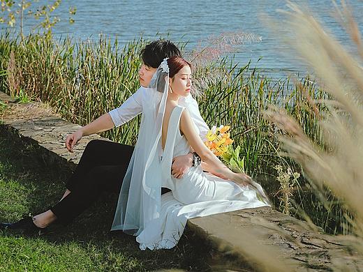 客片／婚纱情侣夕阳西下人像写真