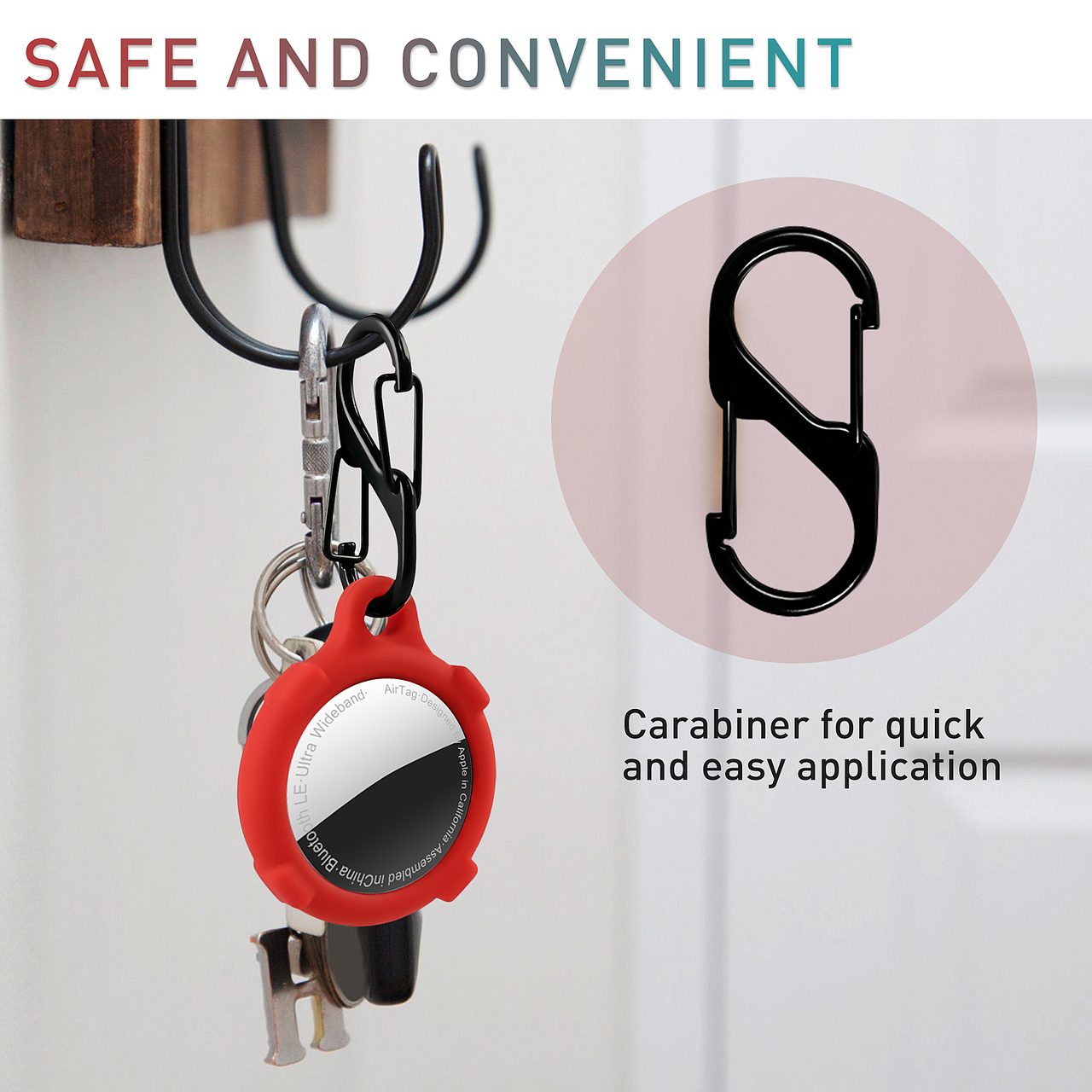 亚马逊 AirTag保护套 主图 红 黑蓝