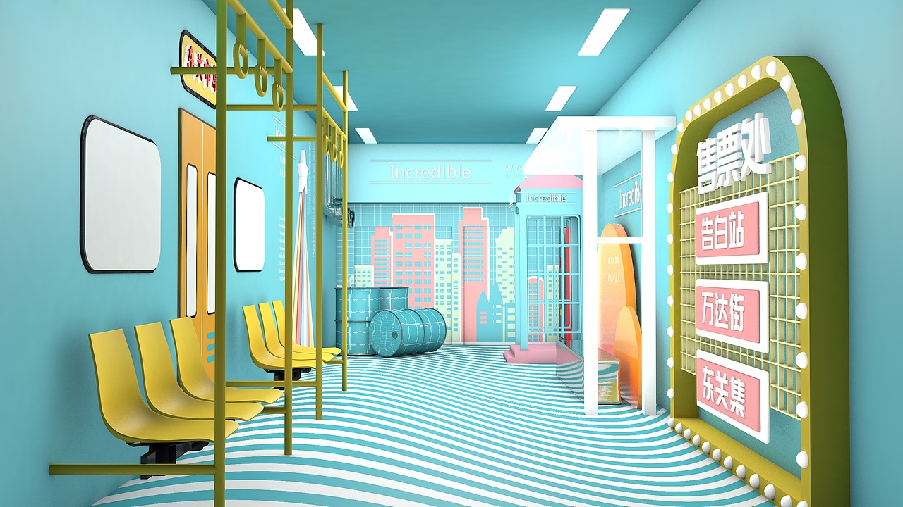 万达广场通道美陈空间优化