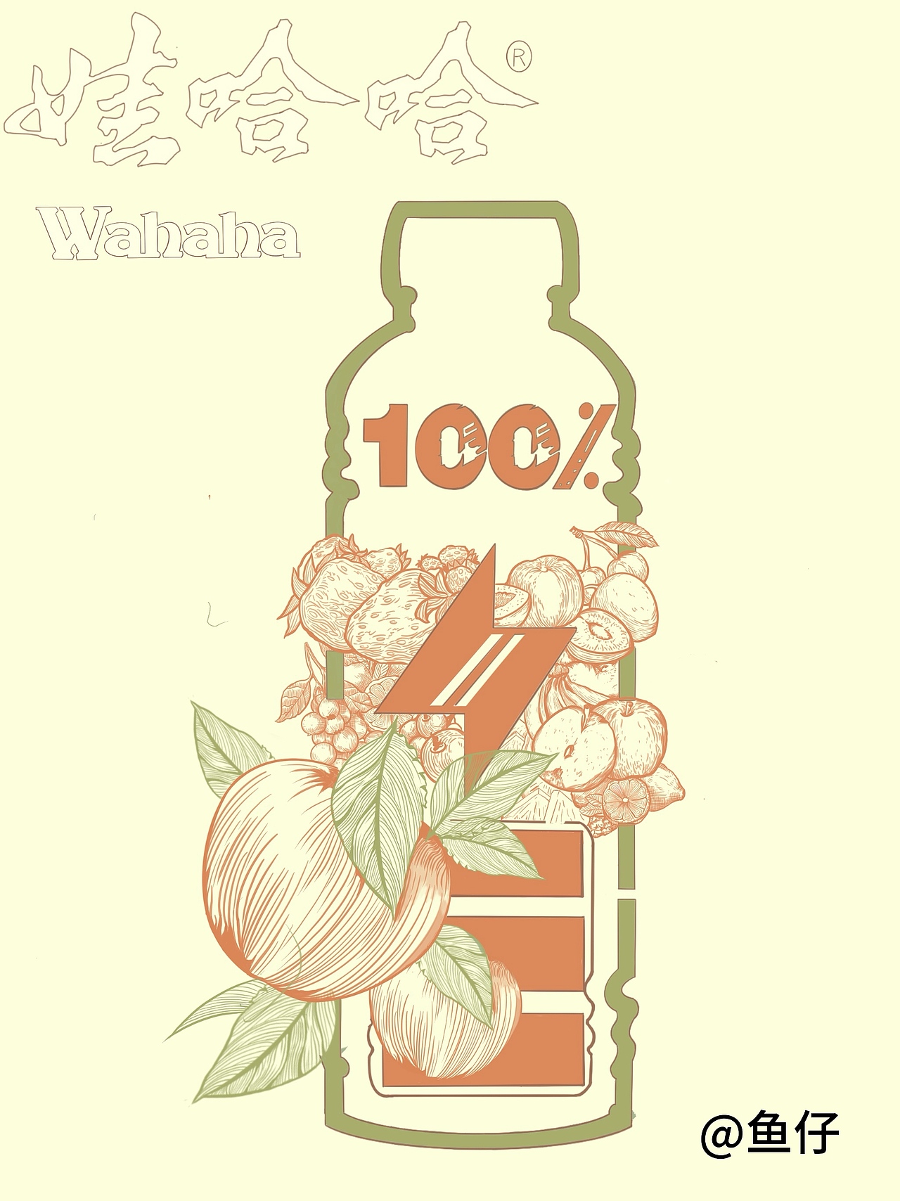 娃哈哈商用海报设计（图ZMzc2NjMwODc2） - 商业插画 - 站酷设计师鱼仔R原创素材 - 站酷ZCOOL