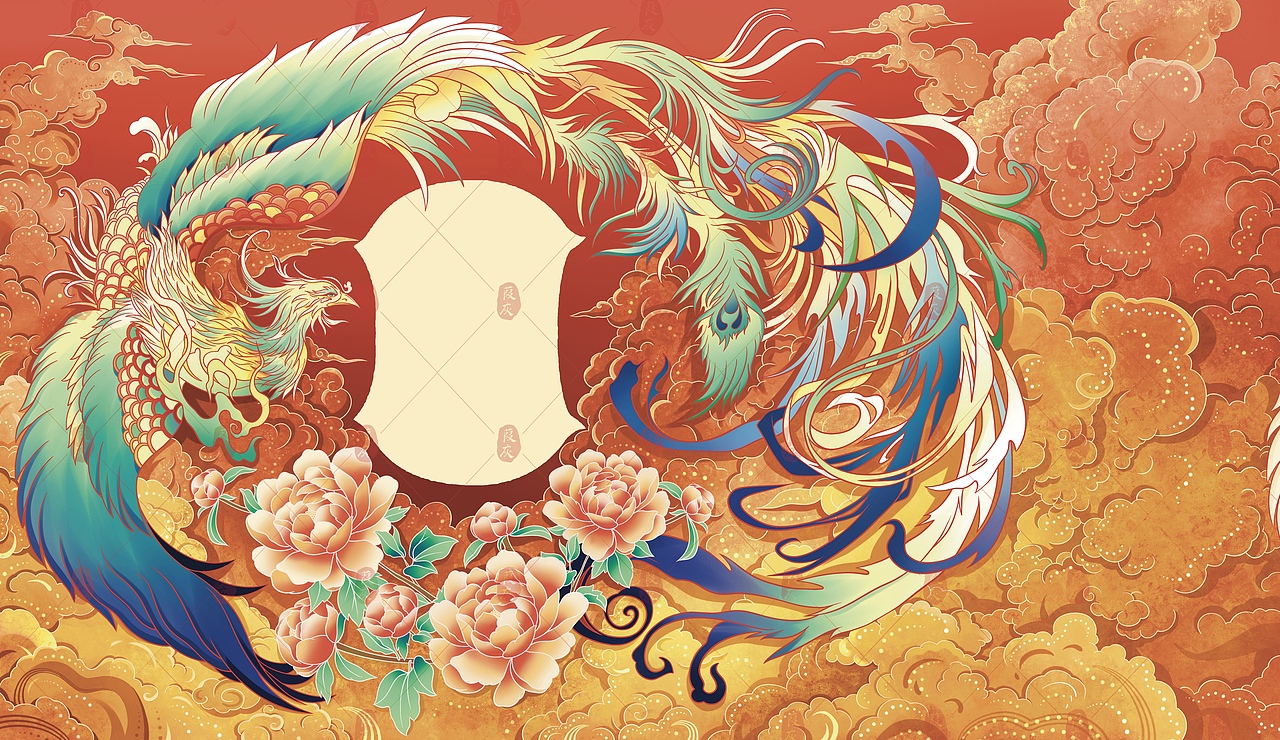 包裝插畫｜鳳凰于飛（圖ZMzc3NzU1MTgw） - 商業(yè)插畫 - 站酷設(shè)計(jì)師愛畫畫的閑云野鶴原創(chuàng)素材 - 站酷ZCOOL