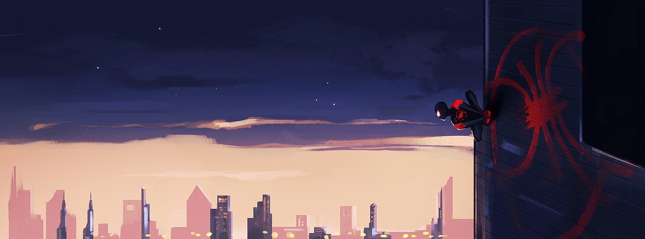 布鲁克林夜晚下的孩子