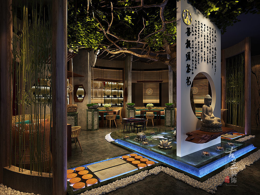 成都茶楼设计案例——菩提道茶艺体验店