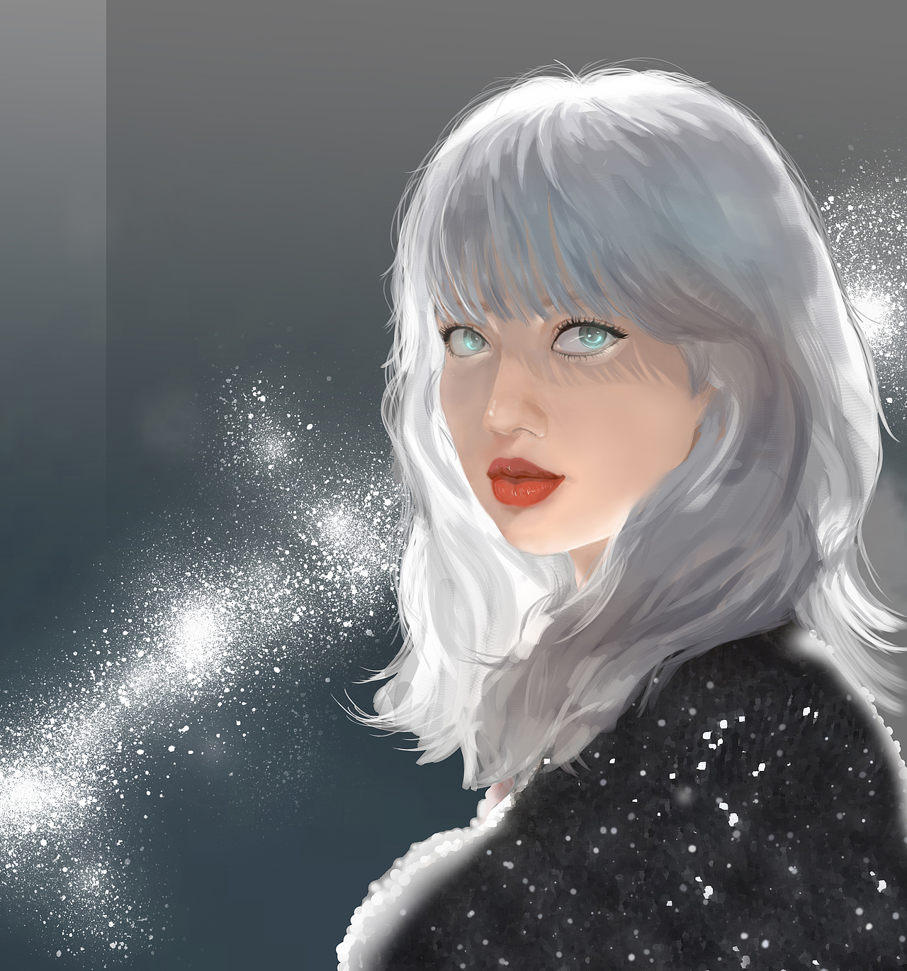 灯光下的lisa|插画|创作习作|景观小白爱手绘_原创作品-站酷zcool