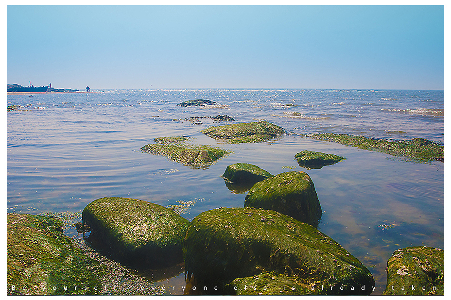 4月的北戴河。水太冷还没有人下海。