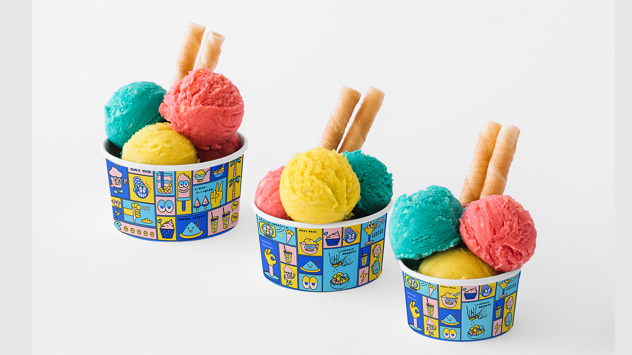 EAT ICE品牌形象设计（图ZMjEzNjY4MTQw） - 品牌 - 站酷设计师谷子啊谷子谷子原创素材 - 站酷ZCOOL