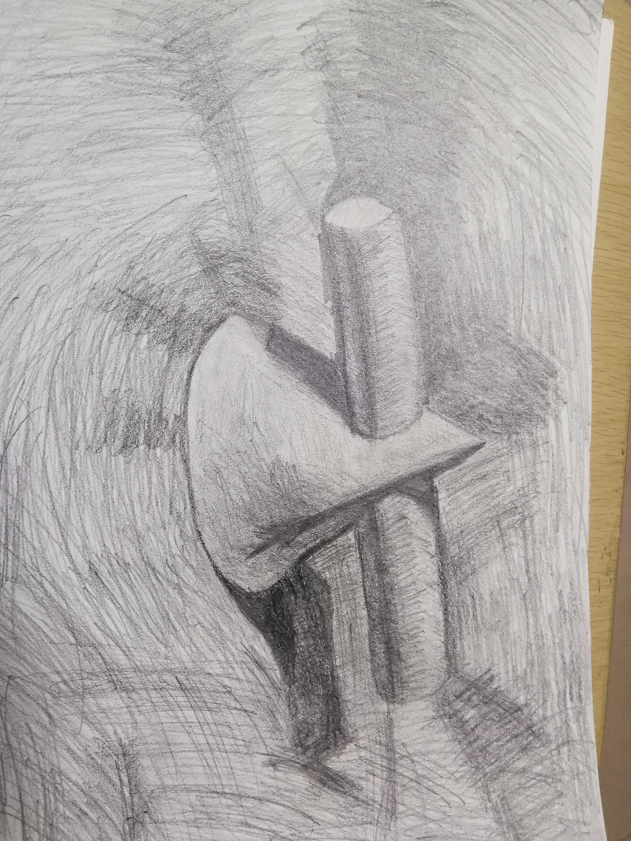 大一时候的素描作品