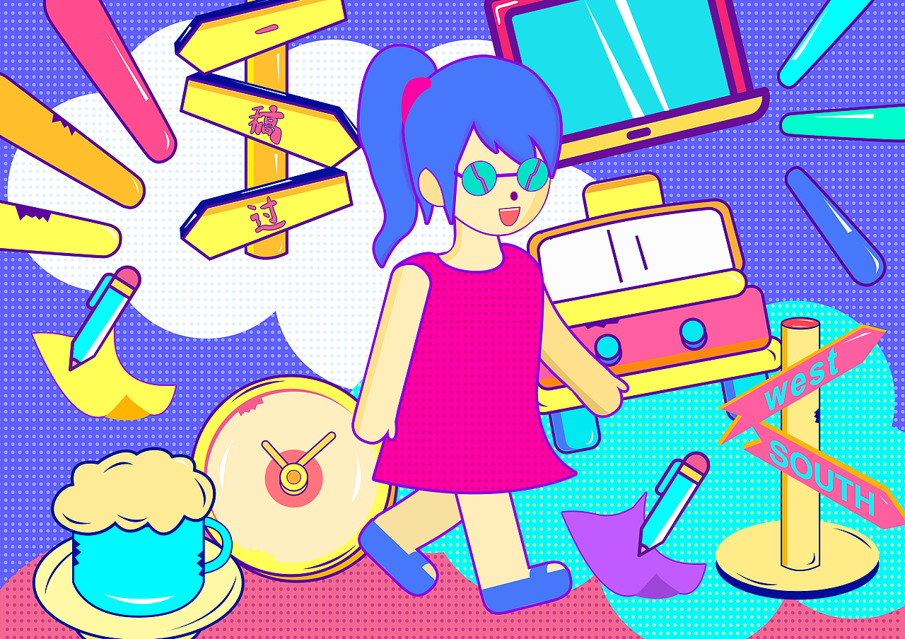 设计师的生活（图ZMTczNjM1NzMy） - 艺术插画 - 站酷设计师Z59495121原创素材 - 站酷ZCOOL