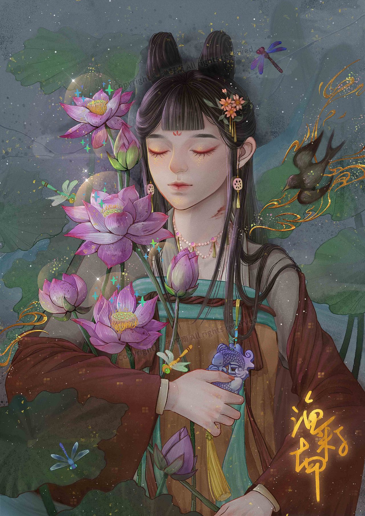 关于花儿与少男少女的图（八）（图ZMjQ4NTM1NTIw） - 创作习作 - 站酷设计师渔籽南原创素材 - 站酷ZCOOL