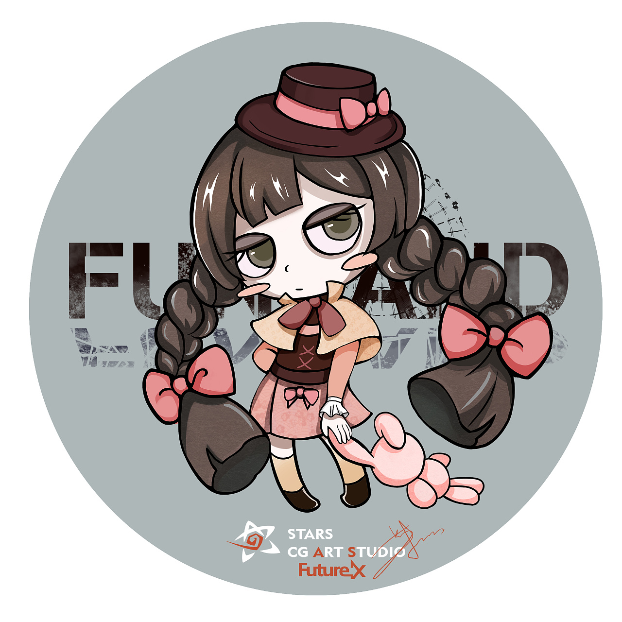  一个丧丧的q版人物设计.