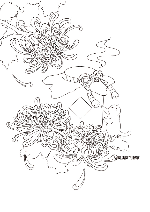 #WOW+霜降之菊花酒（图ZMzE5NTk5OTI0） - 商业插画 - 站酷设计师画插画的胖喵原创素材 - 站酷ZCOOL