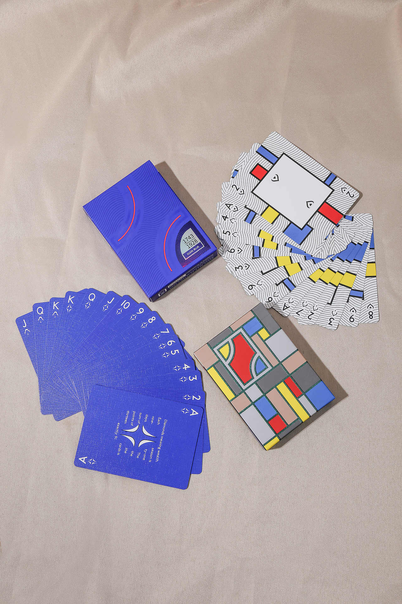 “静物”系列 花切扑克纸牌 峦级 蒙德里安 克莱因蓝