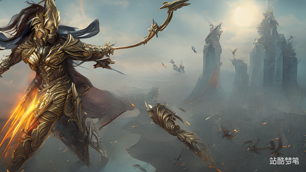 #站酷梦笔#勇斗恶魔的英雄（图ZMzM0ODQ2ODg4） - AI作品 - 站酷设计师翊悬原创素材 - 站酷ZCOOL