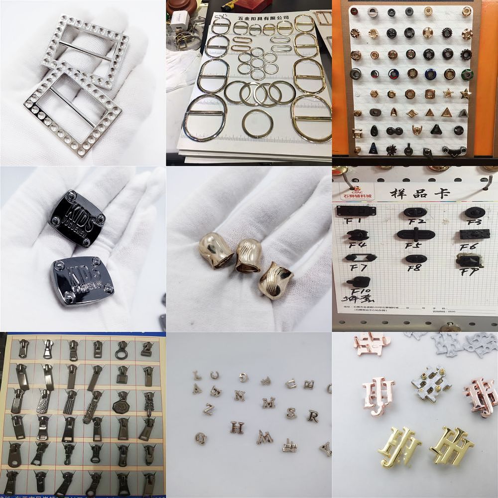 挎包扣具日字扣肩带扣五金标牌衣服环保拉链头复古饰品