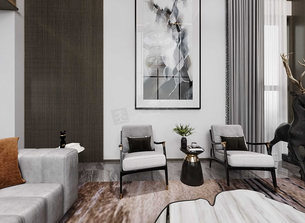 万科十七英里双拼别墅装修,现代轻奢风格设计,天古装饰（图ZMjYwMTgxNDcy） - 家装设计 - 站酷设计师天古装饰7cm原创素材 - 站酷ZCOOL