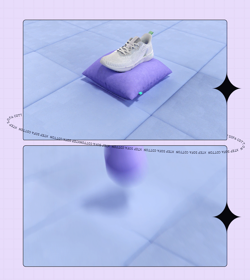 特步 x-sofa foam全新单品（图ZMjgwNTg3Mzky） - 产品 - 站酷设计师动画便利店原创素材 - 站酷ZCOOL
