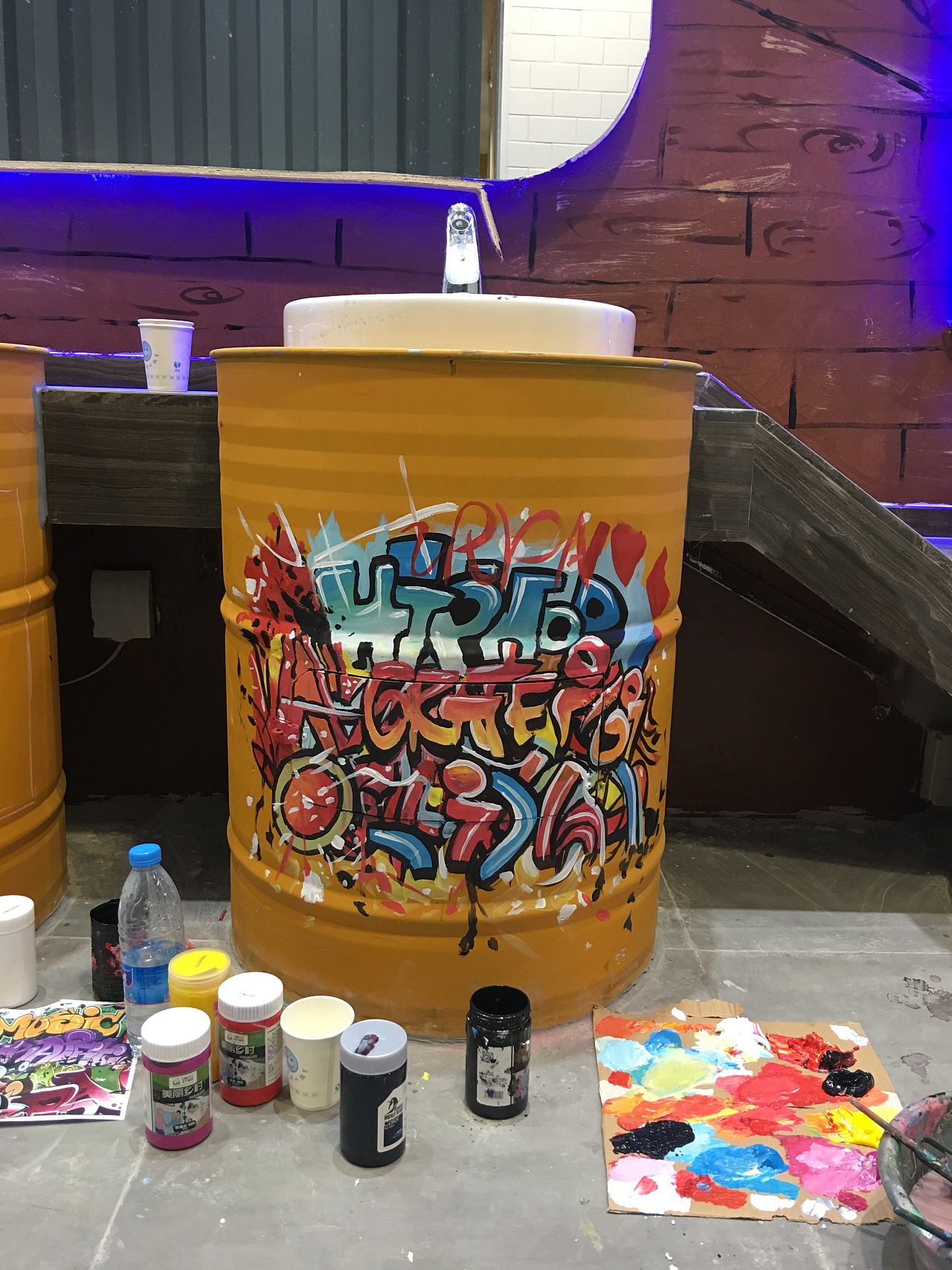 江苏省南通市万达商场地面彩绘/墙面彩绘|插画|涂鸦/潮流|山美墙绘工