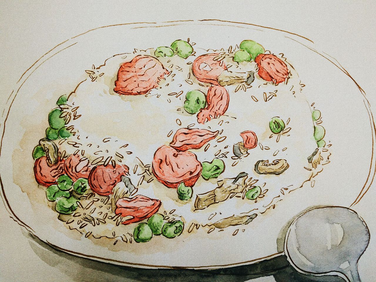 腊肠炒饭.