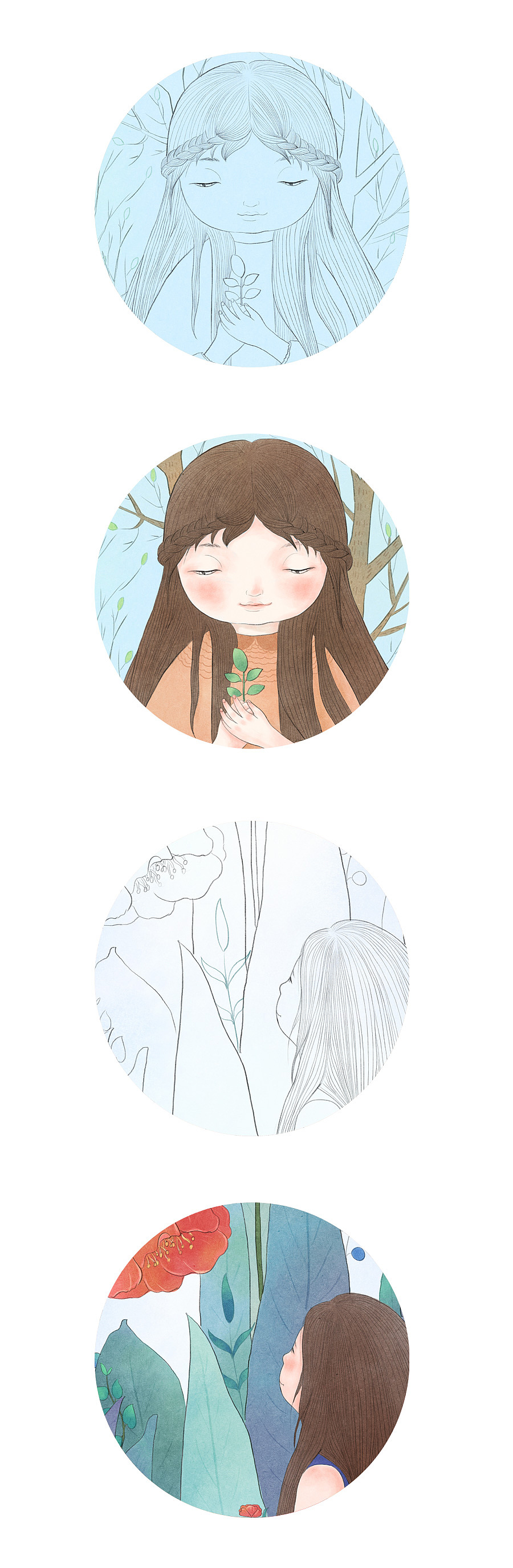 九月插画之四季（图ZOTA4NjEyNDQ=） - 艺术插画 - 站酷设计师李那那原创素材 - 站酷ZCOOL