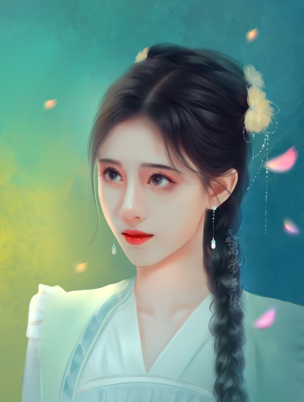 转手绘嘉南郡主姜保宁