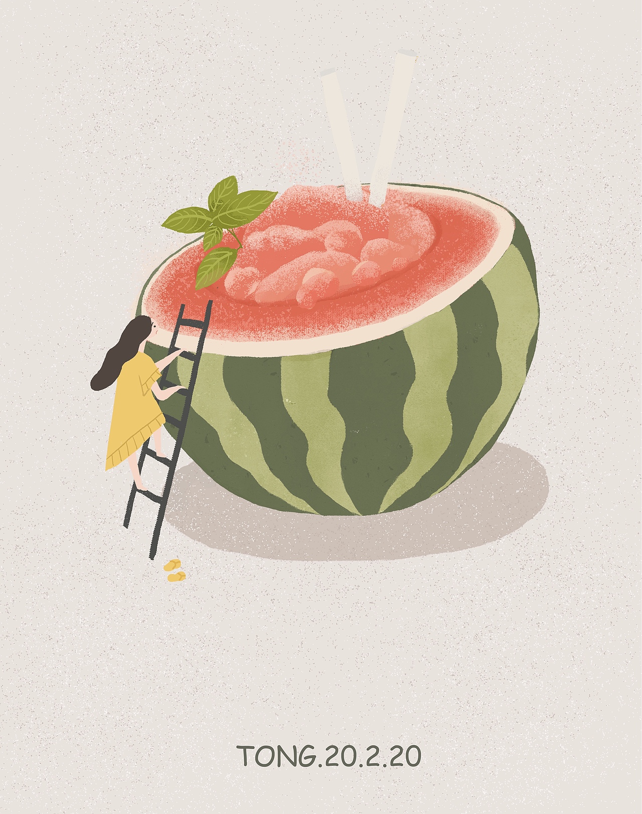 西瓜（圖ZMTk2MjMzOTMy） - 創(chuàng)作習(xí)作 - 站酷設(shè)計(jì)師樹下夏光原創(chuàng)素材 - 站酷ZCOOL