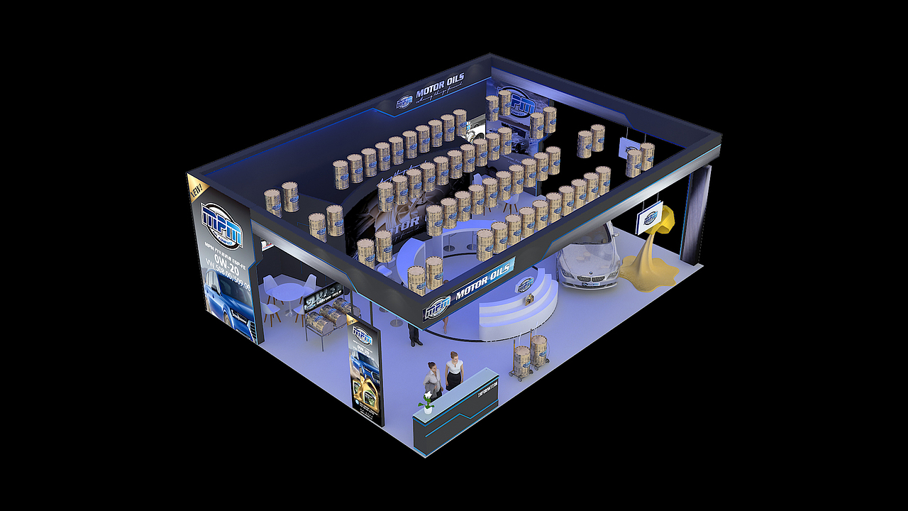 上海国家会展中心法兰克福汽配展丨MPM展台搭建效果图（图ZMTU2NTY5MzYw） - 展陈设计 - 站酷设计师品牌设计Calvin原创素材 - 站酷ZCOOL