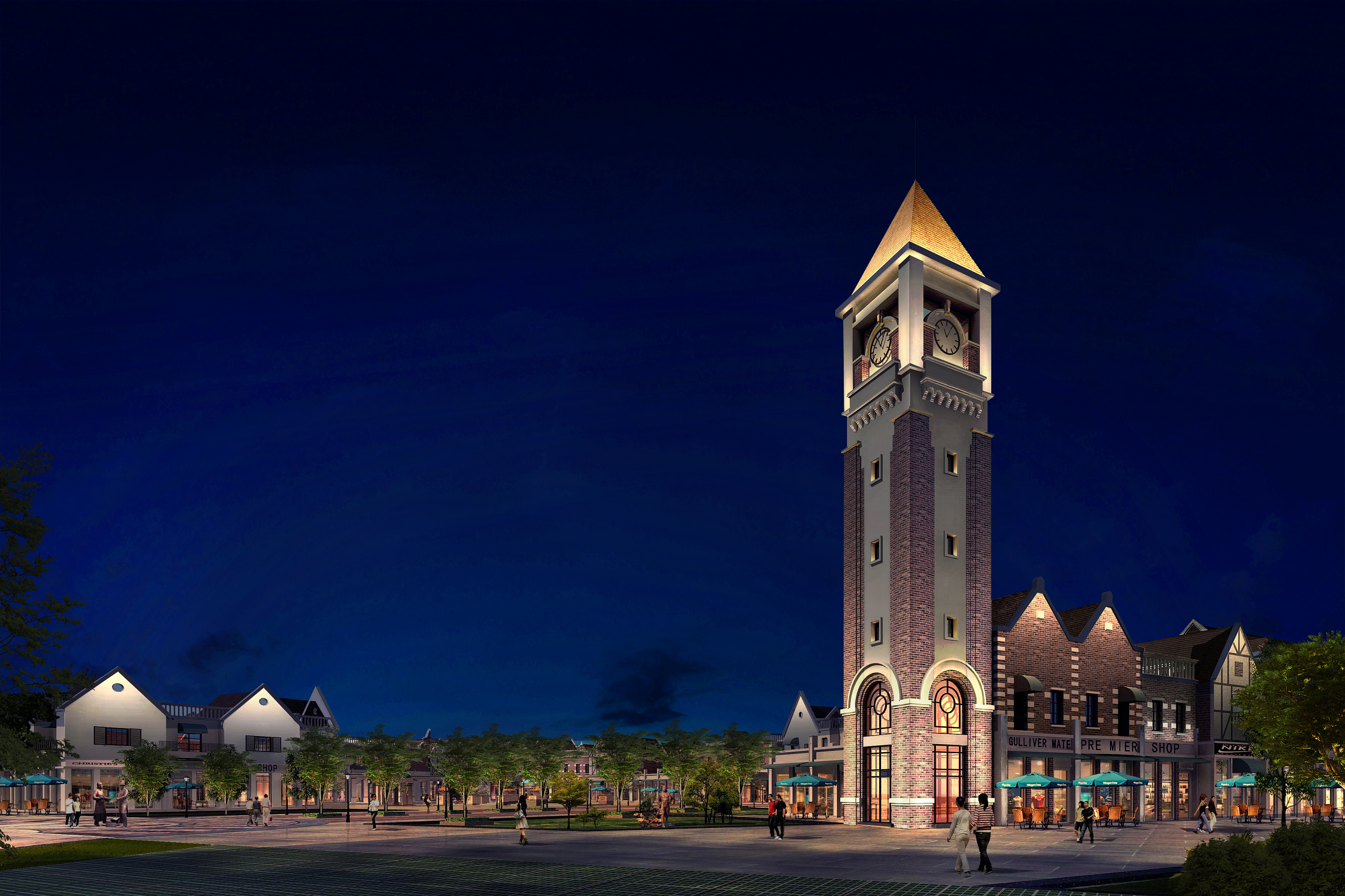 夜景照明 效果图ps效果图