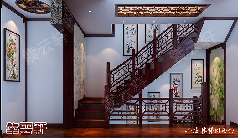 楼梯间中式装修效果图