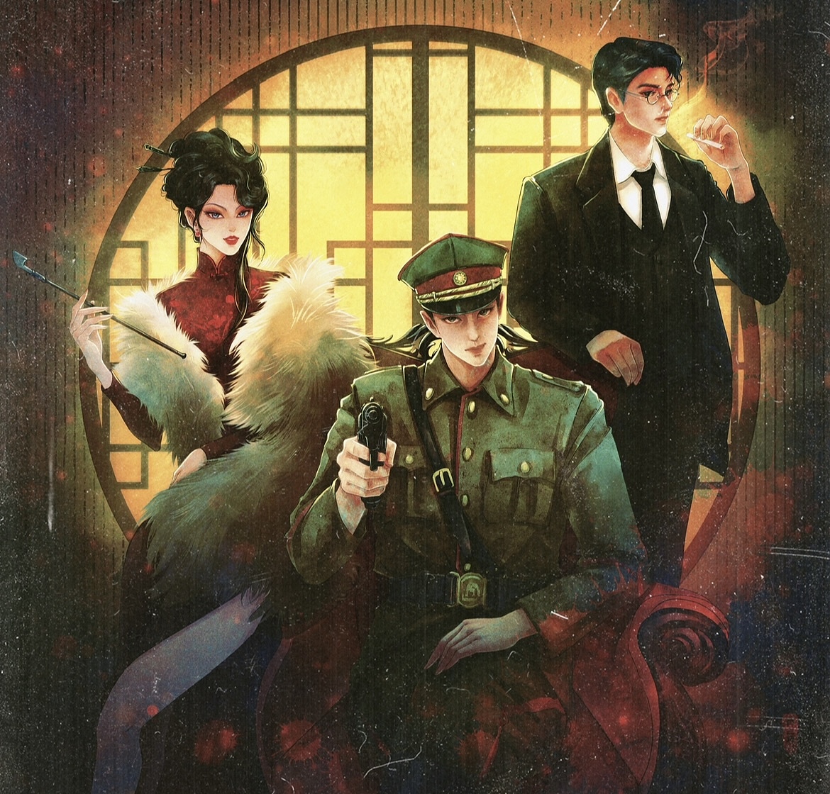 民国风插画绘画过程（图ZMzM2NjczNjA4） - 概念设定 - 站酷设计师丹三尺原创素材 - 站酷ZCOOL
