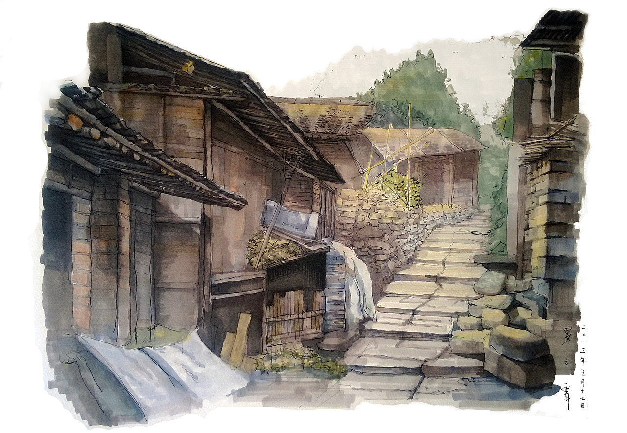 马克笔风景（图ZMTYwODQ2NjYw） - 艺术插画 - 站酷设计师世纪经典宝丽金原创素材 - 站酷ZCOOL