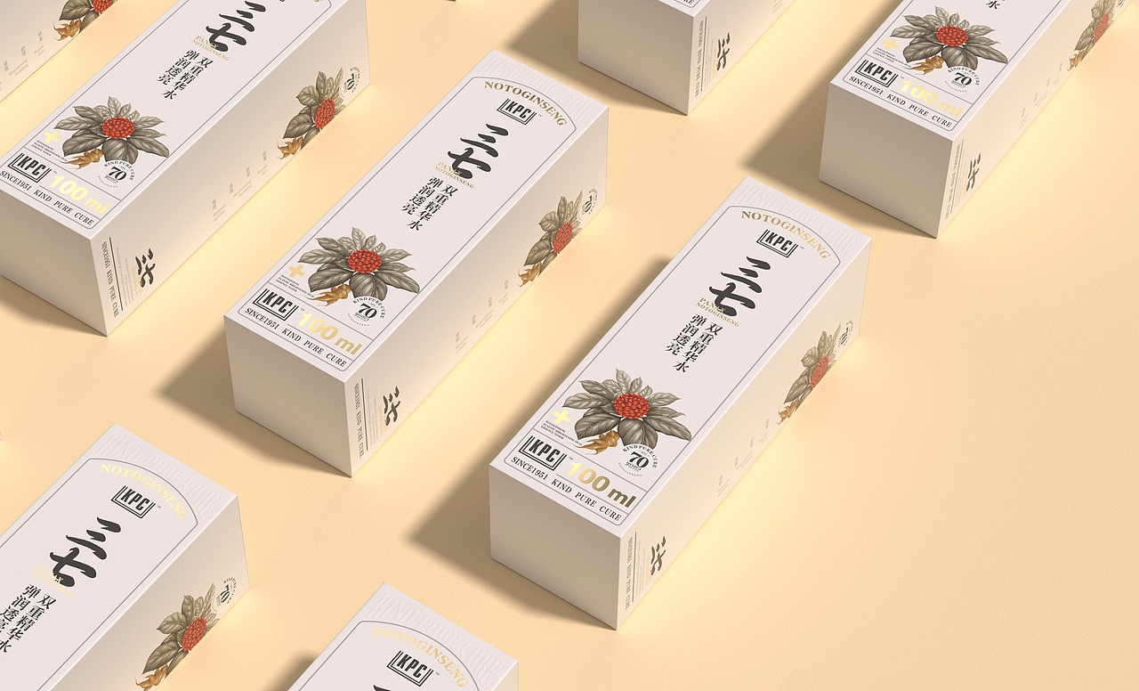 昆药×同道设计|传统VS新中式·KPG三七护肤系列（图ZMjkyNjYzNTU2） - 包装 - 站酷设计师同道设计SONG原创素材 - 站酷ZCOOL