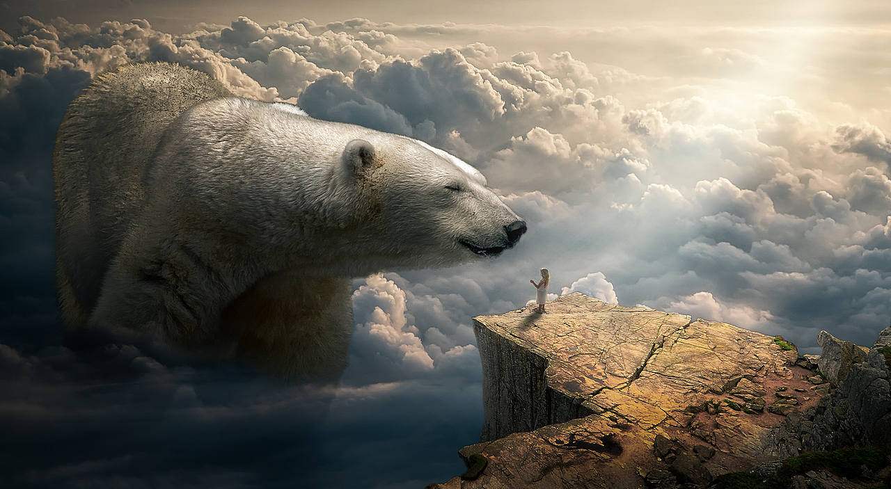 《动物与人》系列ps创意合成作品