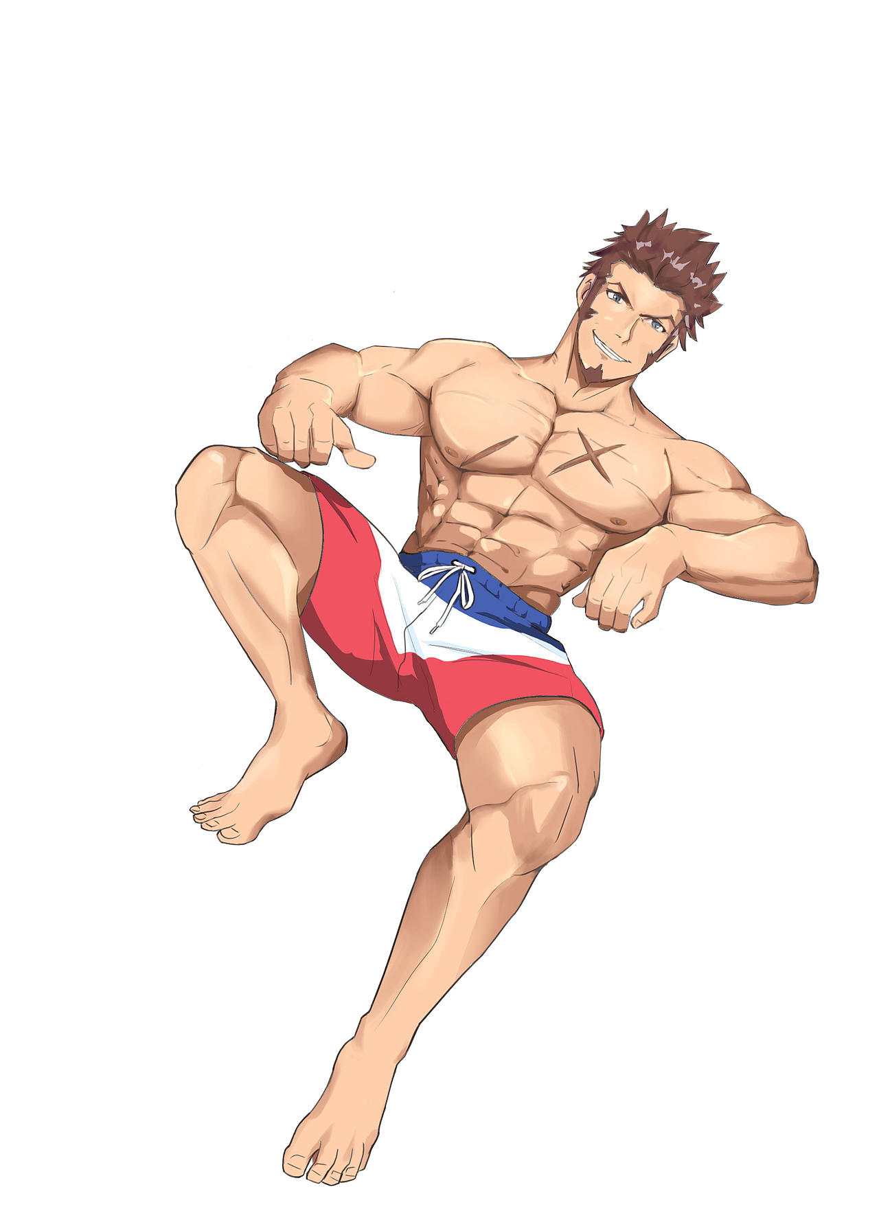 FGO同人，泳装拿皇（图ZMTg2NTM3ODY0） - 商业插画 - 站酷设计师阿姆斯壮壮原创素材 - 站酷ZCOOL