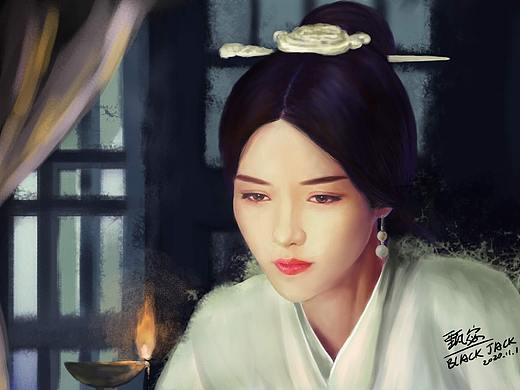 自己畫(huà)的甄宓（個(gè)人主頁(yè)-ZNDg2ODM5OTY=） - 創(chuàng)作習(xí)作 - 站酷設(shè)計(jì)師black巡洋艦原創(chuàng)素材 - 站酷ZCOOL