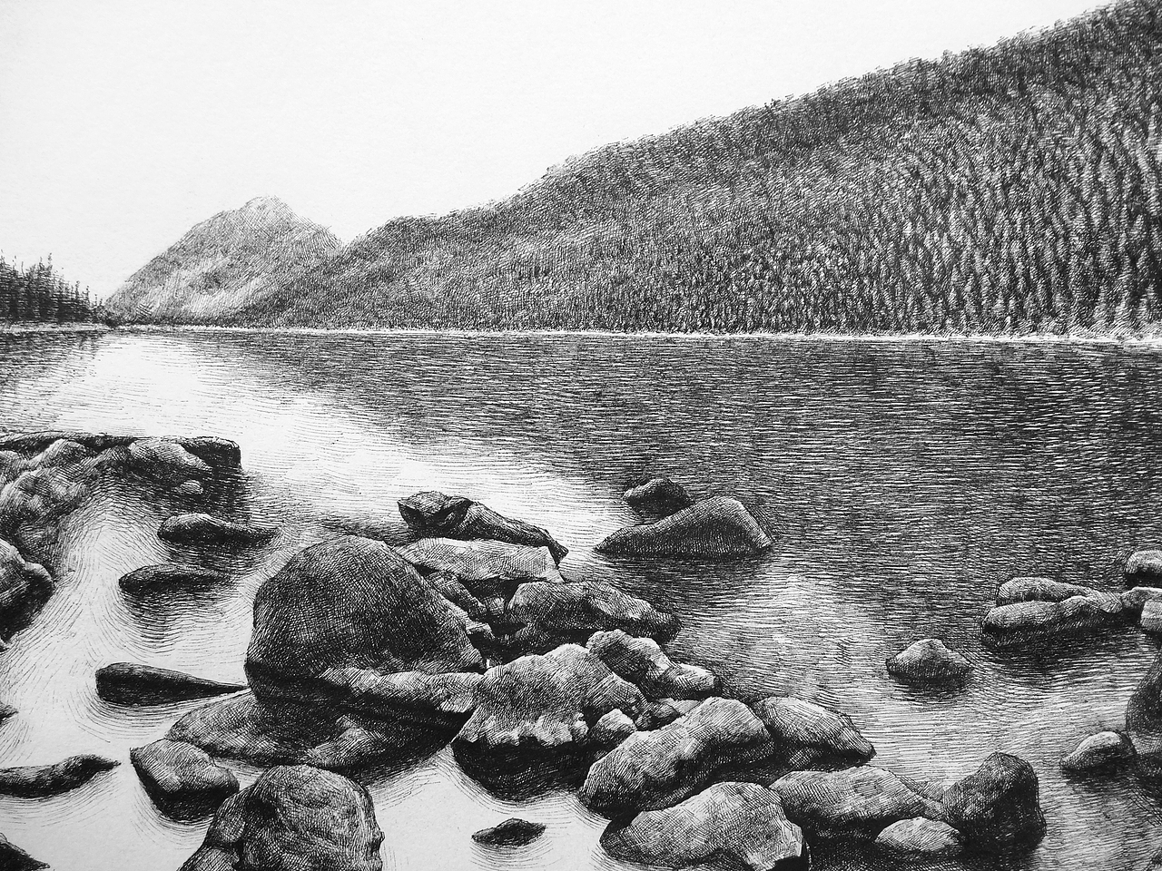 精细风景钢笔画（图ZMTY5ODMwMTY=） - 绘画 - 站酷设计师许欢原创素材 - 站酷ZCOOL