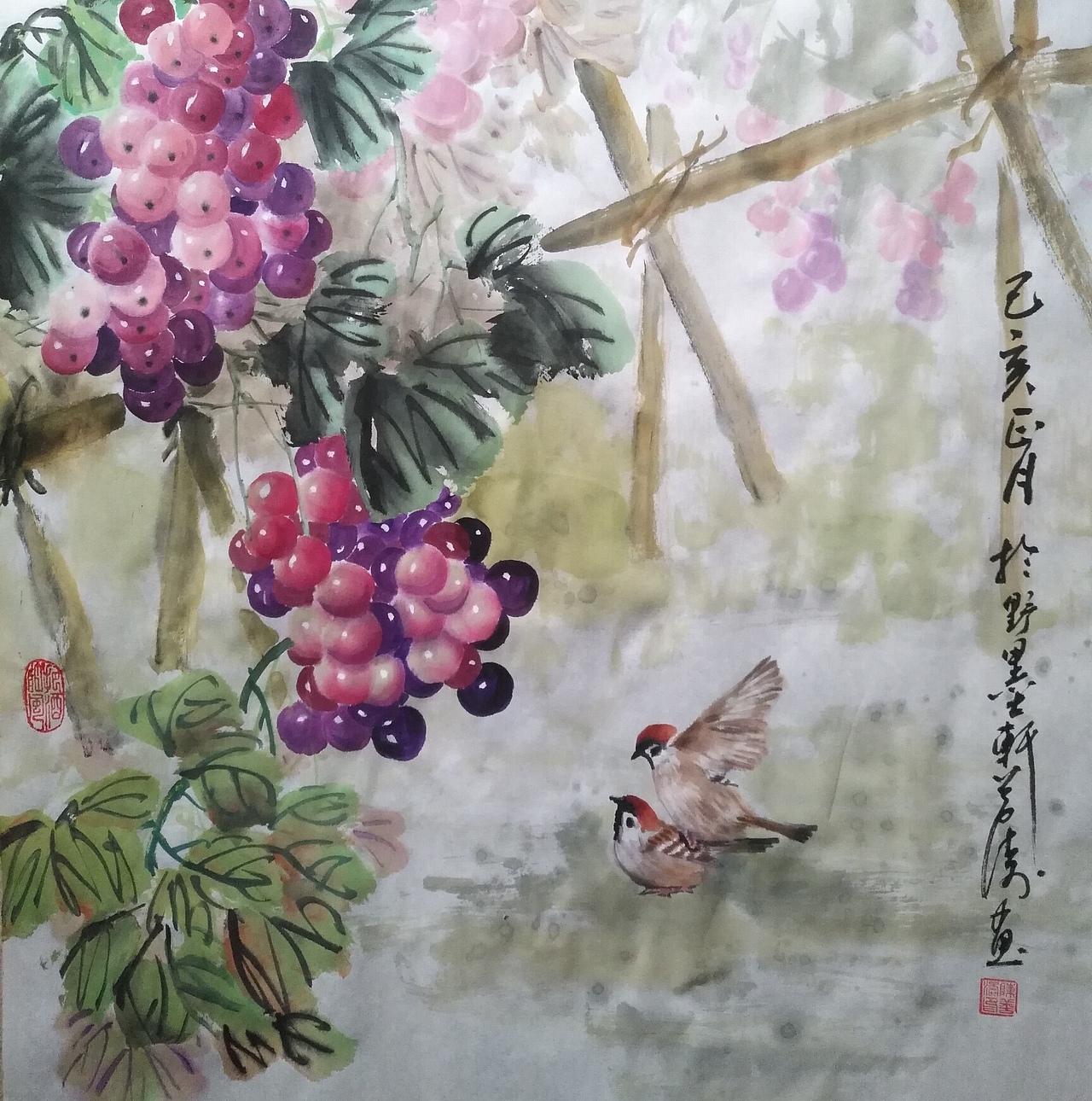 几幅牡丹（图ZMTQ5MTYwNTA0） - 绘画 - 站酷设计师野墨轩原创素材 - 站酷ZCOOL