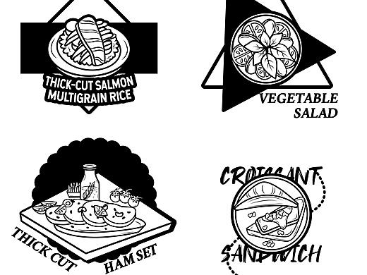 #商业插画#美食插画/线稿插画/潮流美食插画设计