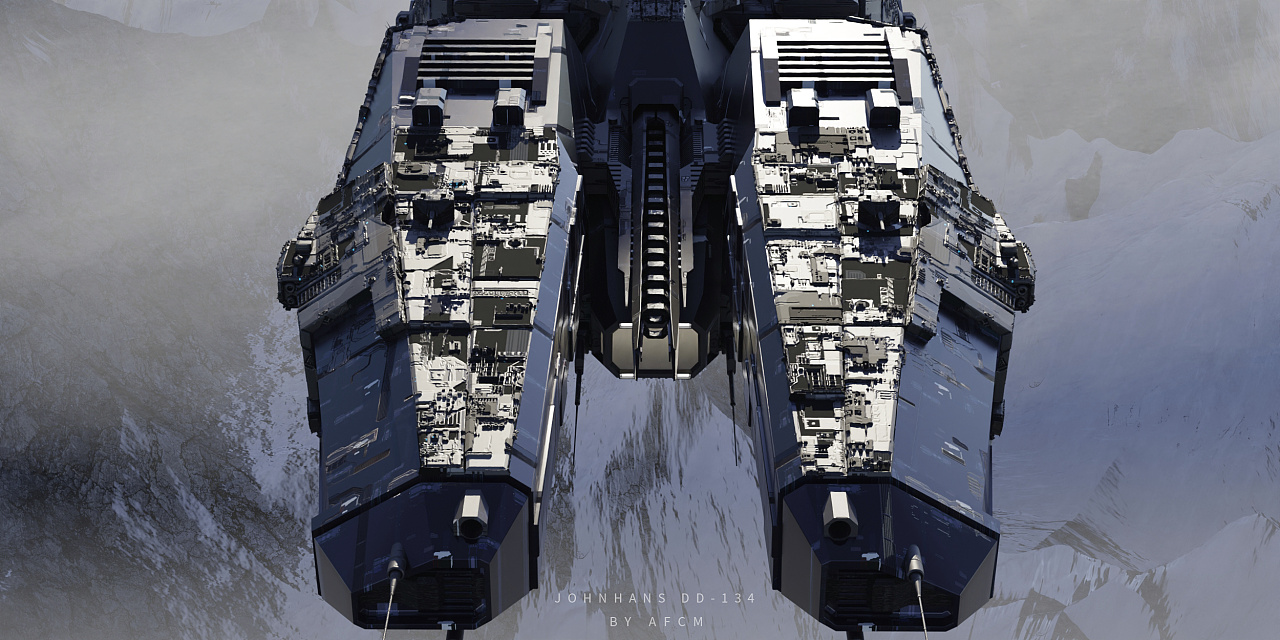 【afcm】科幻战舰/飞船 dd-134 隐形驱逐舰|三维|机械/交通|afcm