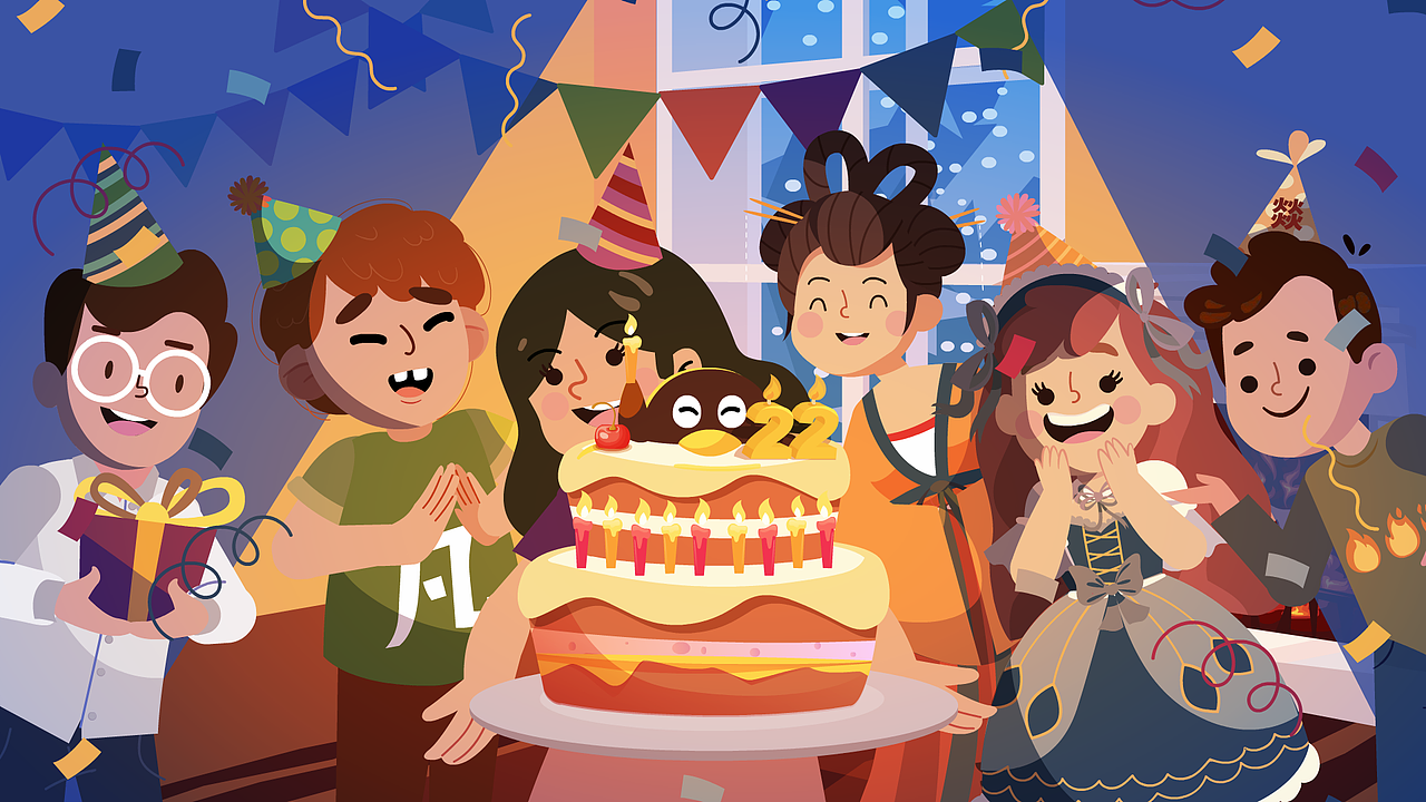 腾讯QQ22岁生日动画（图ZMjQzNDU2OTY0） - 动画片 - 站酷设计师哈米桑原创素材 - 站酷ZCOOL