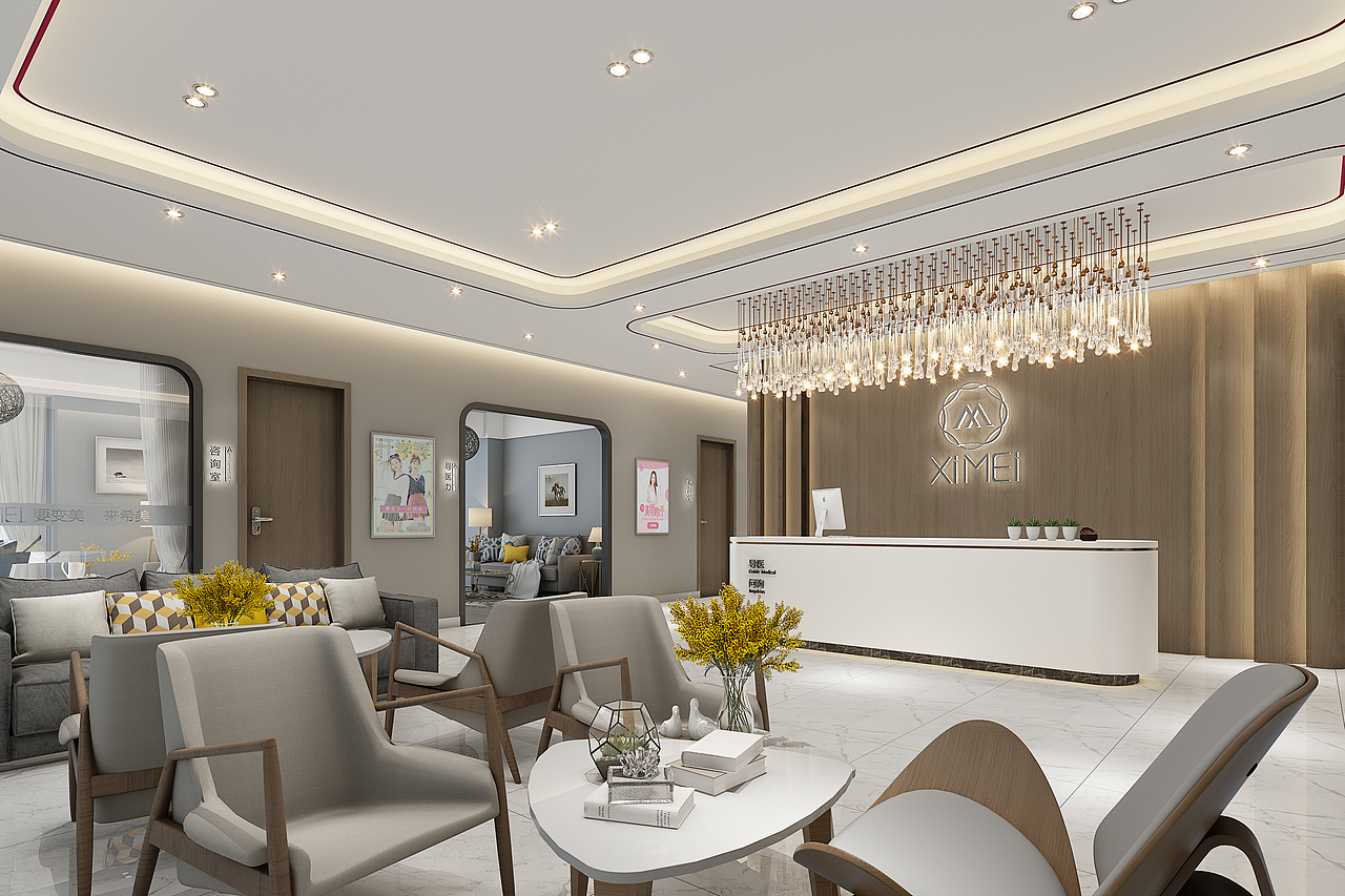 娄底希美医疗美容（分店）（图ZMTI1MjAyNjM2） - 家装设计 - 站酷设计师知了空间原创素材 - 站酷ZCOOL