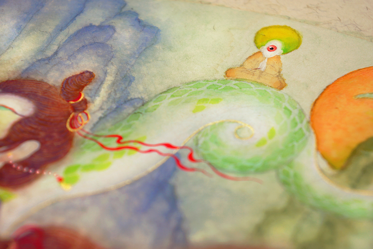 《如幻星.岁三百山蛟童女.祭月娥》白中南颜彩—人川集